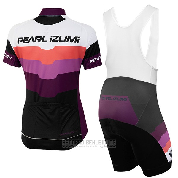 2016 Fahrradbekleidung Frau Pearl Izumi Shwarz und Volett Trikot Kurzarm und Tragerhose - zum Schließen ins Bild klicken